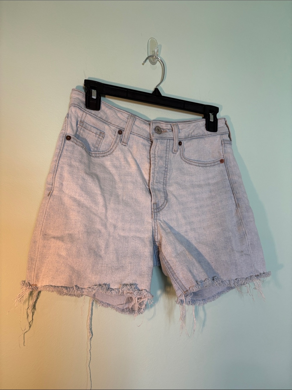 Women’s Light Blue Denim Cutoff Shorts